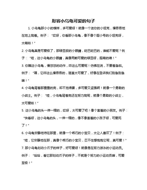 形容小乌龟可爱的句子