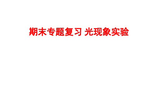 期末专题复习+光现象实验+课件+2024-2025学年人教版物理八年级上册