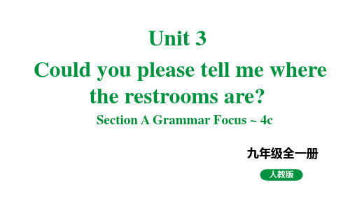 人教新目标版九全英语 Unit3 SectionA GrammarFocus~4c 教学课件