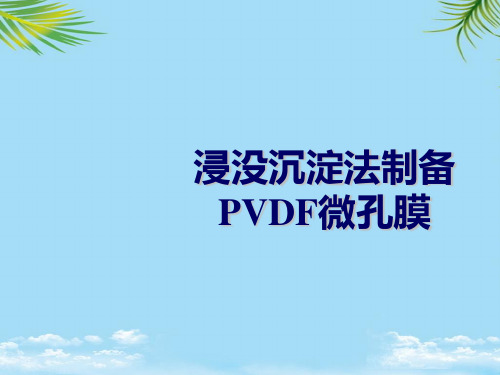 【精】浸没沉淀法制备PVDF微孔膜