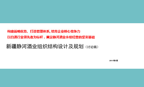 静河酒业组织结构设计及规划