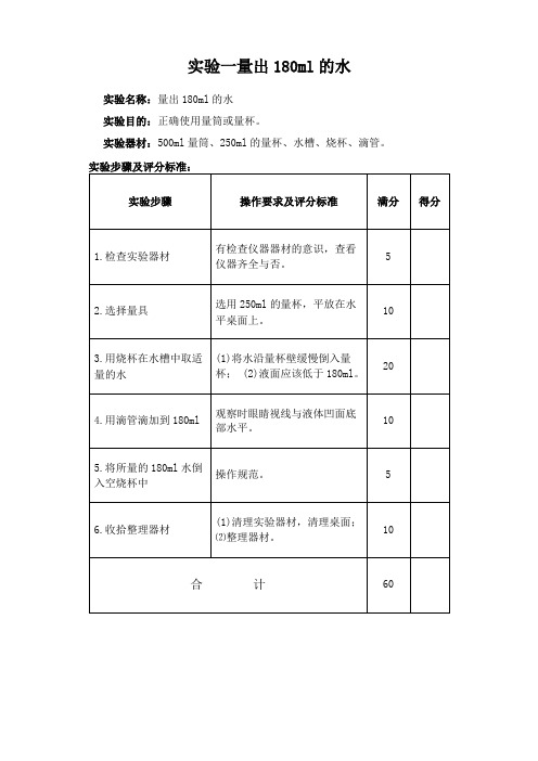 XX小学科学教师试验技能竞赛基础题