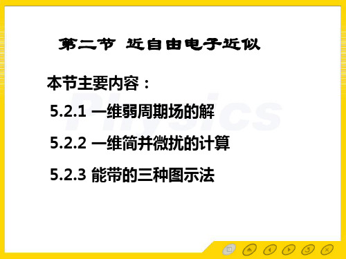 固体物理 电子教案 5.2近自由电子近似