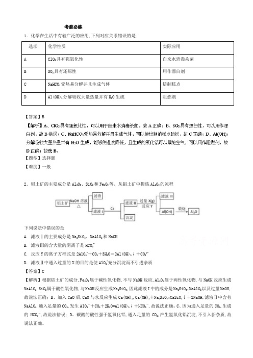 高考化学高频考点穿透卷 含解析 (2)