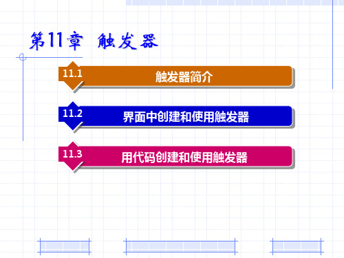 sql server 2008案例教程及实训 第11章  触发器