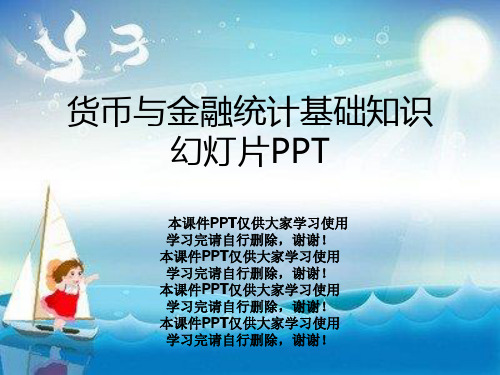 货币与金融统计基础知识幻灯片PPT