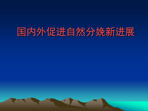 促进自然分娩 演示文稿ppt参考文件