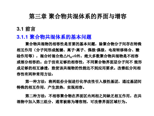 高分子结构与性能共混体系的界面与增容资料