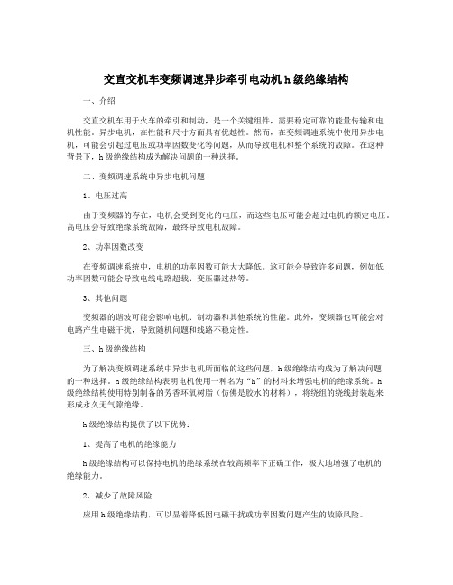 交直交机车变频调速异步牵引电动机h级绝缘结构