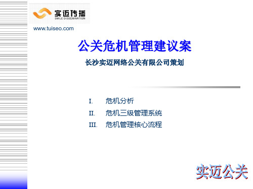 公关危机管理建议案.ppt