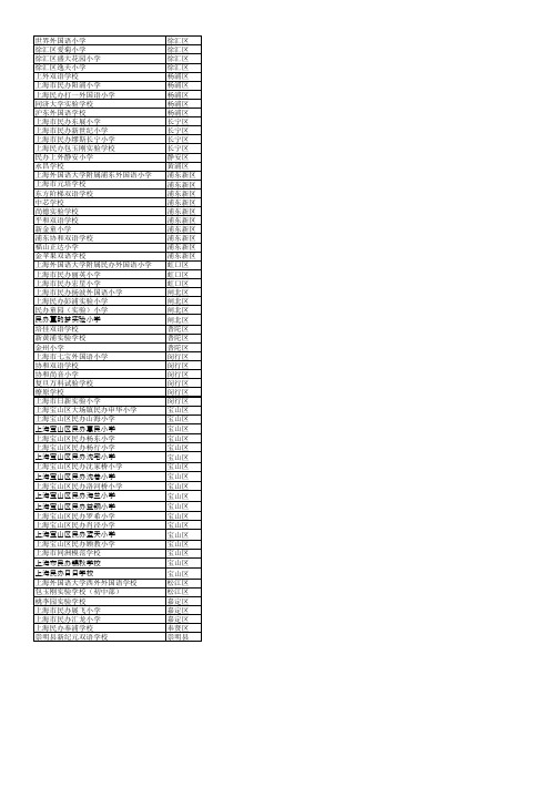 上海私立小学大全