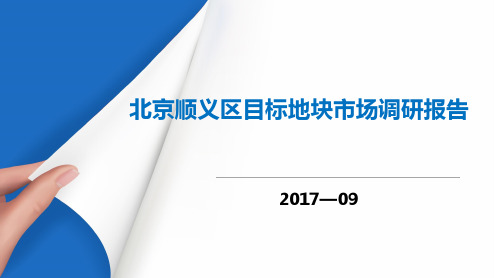 北京顺义市场调研报告