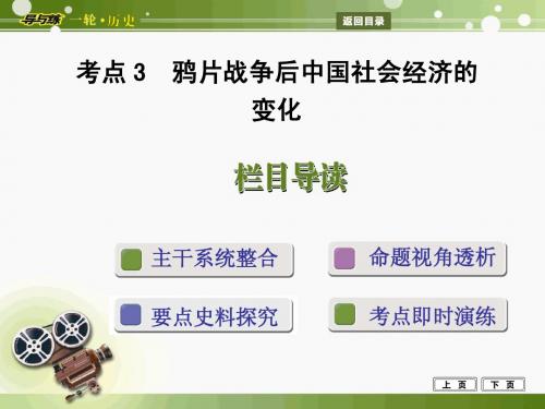 岳麓版历史一轮复习必修二第八单元鸦片战争后中国社会经济的变化