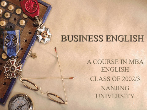 BUSINESSENGLISH课件