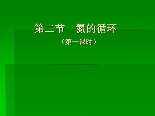 氮的循环 PPT课件17(2份打包) 鲁科版