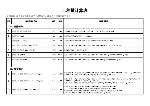 35KV线路改造工程预算(只需修改工作量的建议模板)