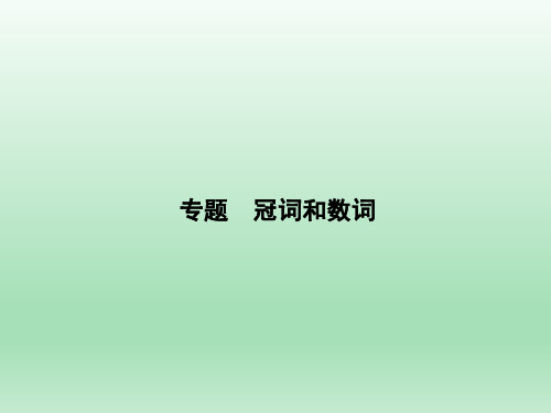 2020年中考英语专题复习：冠词和数词(共25张PPT)