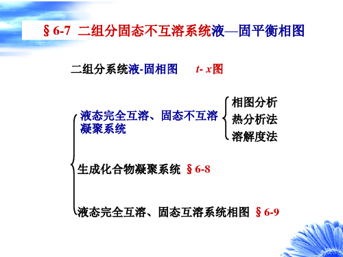 6-47  二组分固态不互溶系统液—固平衡相图