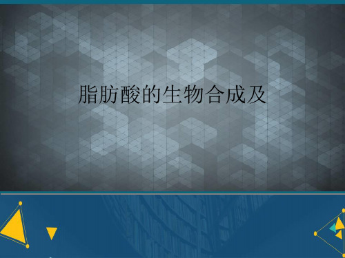 (优选)脂肪酸的生物合成及详解.