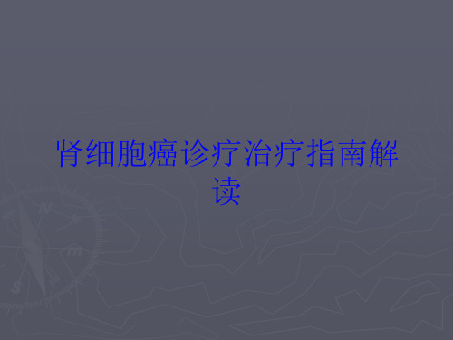 肾细胞癌诊疗治疗指南解读培训课件