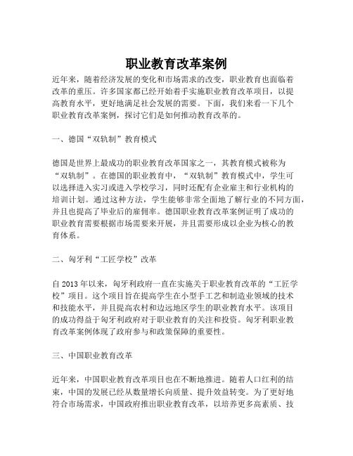 职业教育改革案例