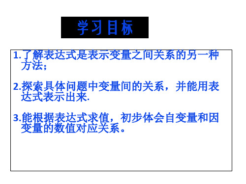 用关系式表示的变量间关系教学课件