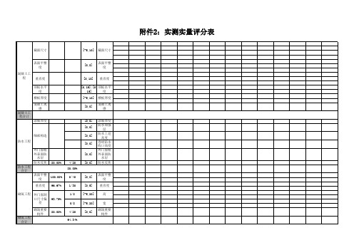 房屋建筑 第三方评估实测实量样表