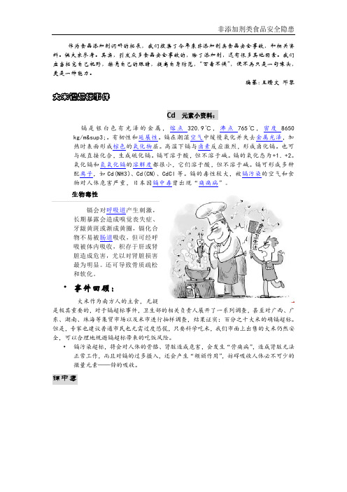 非添加剂类食品安全隐患