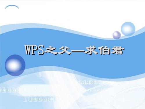 wps之父——求伯君