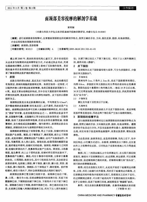 面颈部美容按摩的解剖学基础