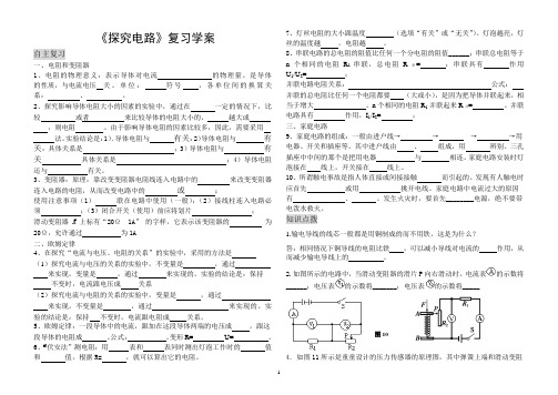 探究电路复习学案 九年级物理 沪科版 精心设计严格审核直接使用 (17)