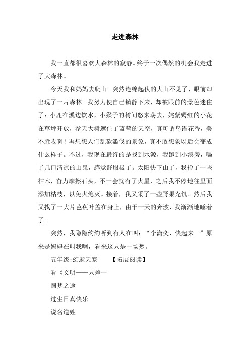 走进森林