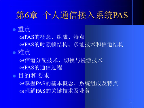 第6章个人通信接入系统PAS