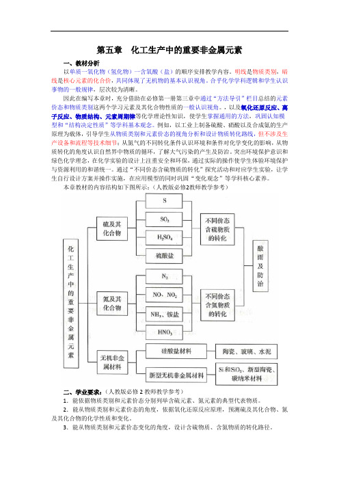 第五章  化工生产中的重要非金属元素教学目标设计