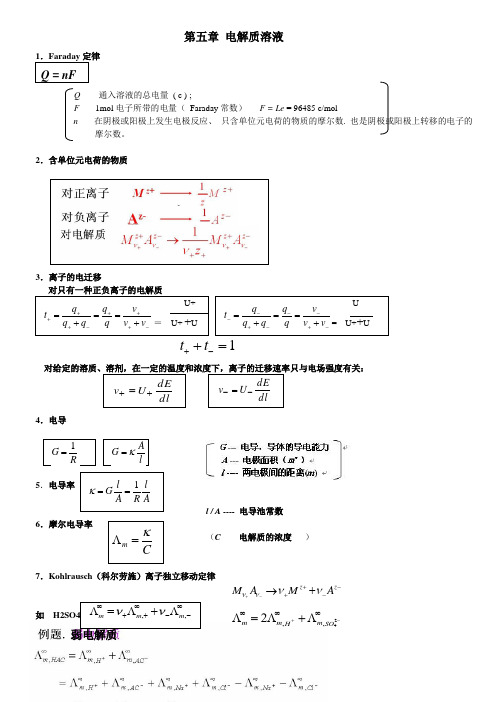 第五章 公式总结