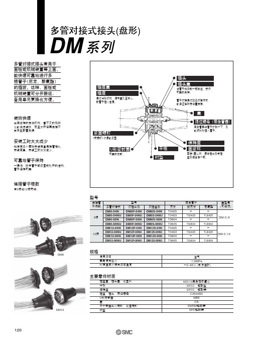 smc 多管对接式接头(盘形) DM系列 说明书