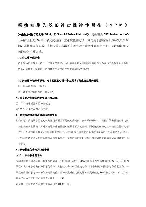 滚动轴承失效的冲击脉冲诊断法SPM冲击脉冲法英文称S