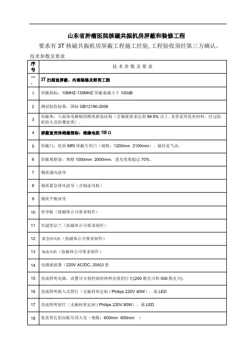 山东省肿瘤医院核磁共振机房屏蔽和装修工程