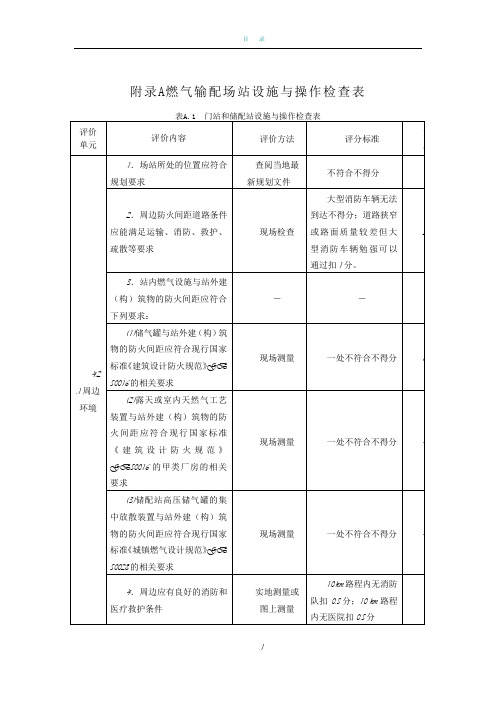 燃气系统运行安全评价标准