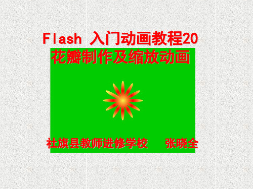 Flash 入门动画教程20：花瓣制作及缩放动画