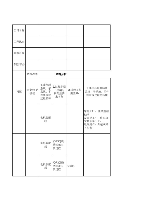 PFMEA第五版表格