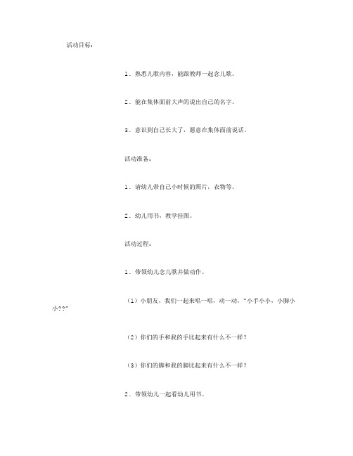 幼儿园小班语言教案-(5000字)