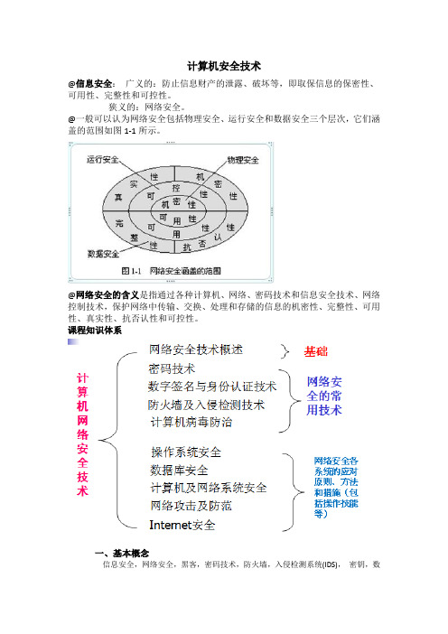 计算机安全技术复习