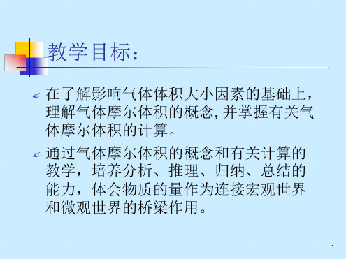 气体摩尔体积公开课教学课件