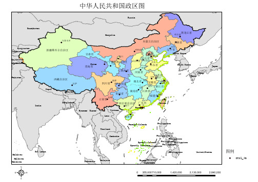 中国政区地图