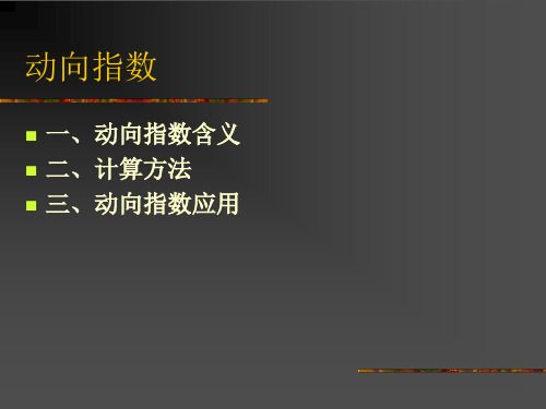 金融学 动向指数 12.5