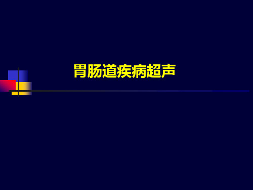 胃肠道疾病超声诊断