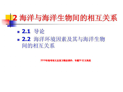 2019年高考语文总复习精品课件：专题30 行文构思