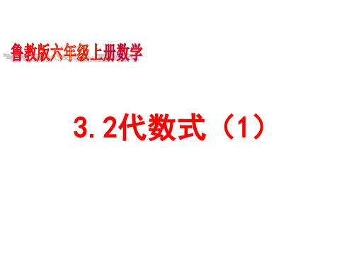 数学上册课件：3.2代数式(1) (共13张PPT)