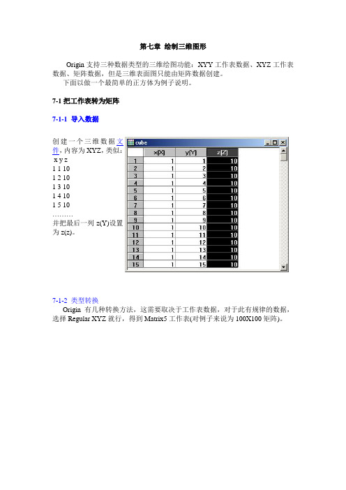 origin使用说明7-10章